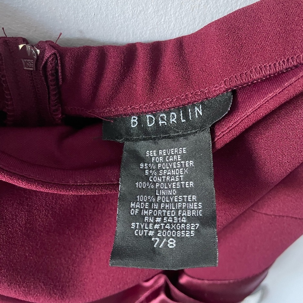 NWT Burgundy B. Darlin Dress - Picture 4 of 5